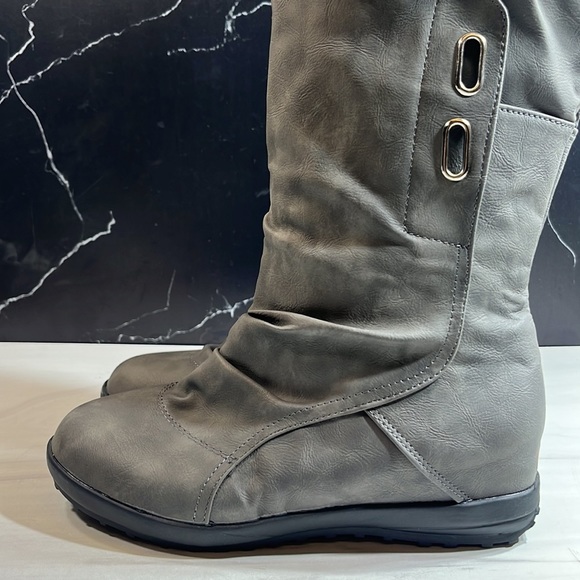 Unbranded Kid’s Riding Boot Gray sz 6 - Picture 2 of 9